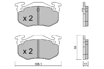 Комплект тормозных колодок (AISIN: BPCI-2001)